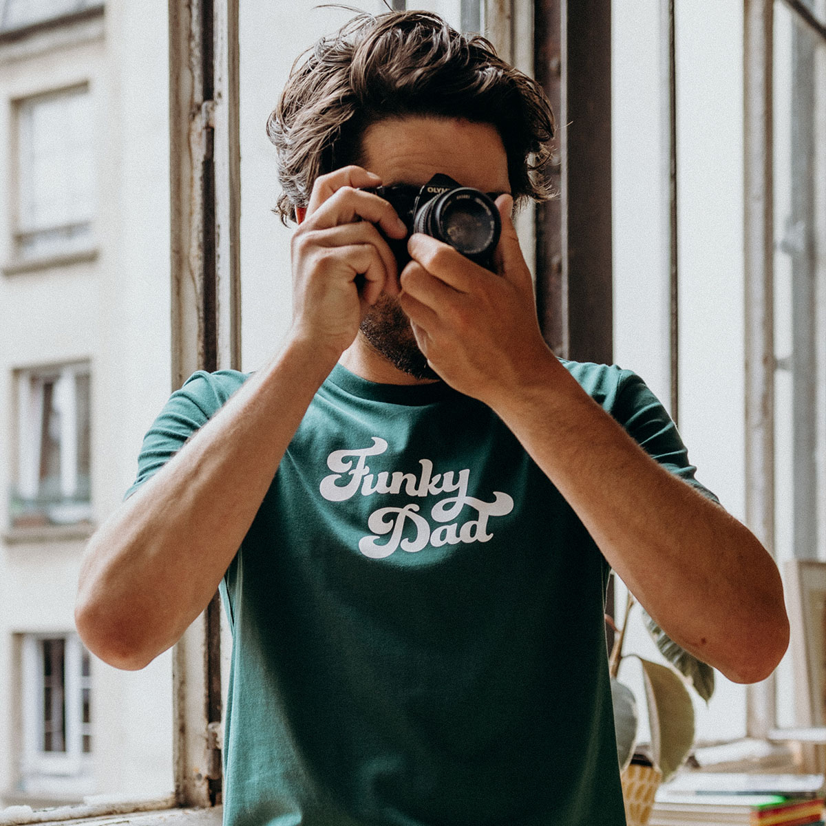 T-shirt Funky Dad - Vert