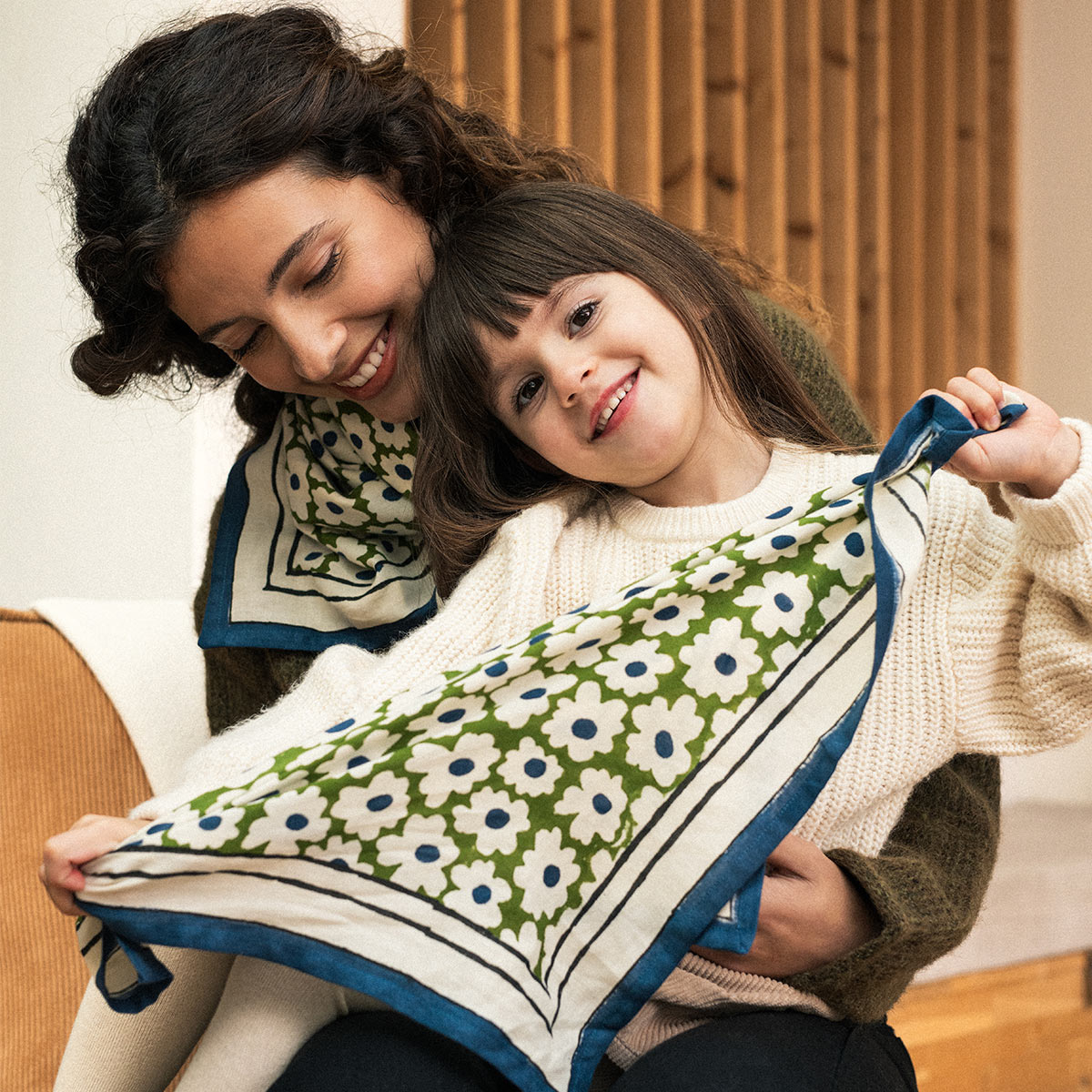 Foulard marguerite - Vert