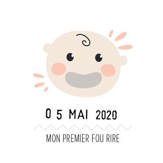 Affiche Mes Premières Fois à Tamponner - Bébé peau claire par Les Petites  Dates